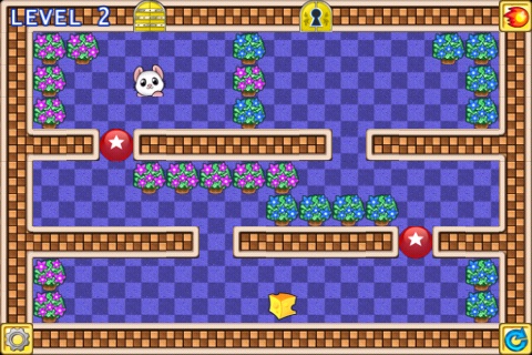 Mouse House purple checkerboard puzzle level