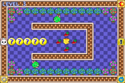 Mouse House green puzzle level with enemies